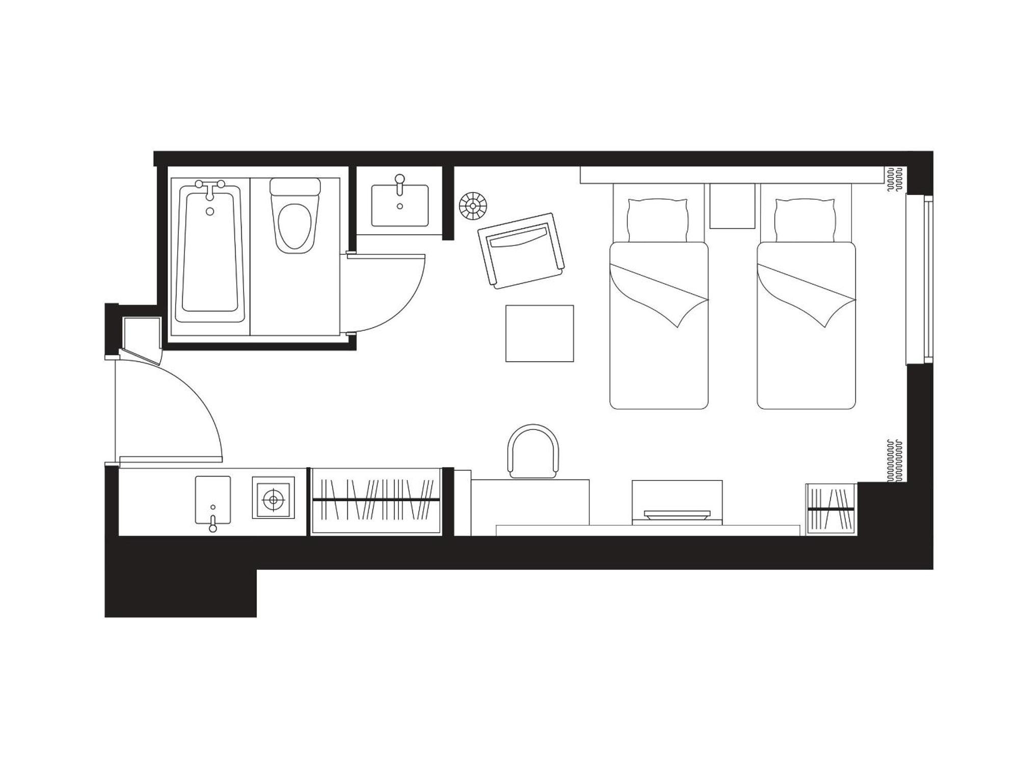Studio Zweibettzimmer