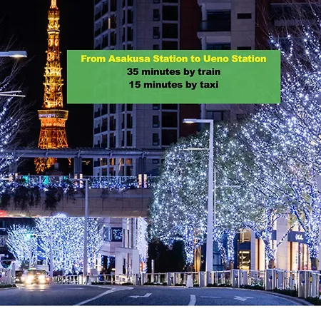 Love Asakusa Studio Apartment Sleeps 6 Skytree View 3 Min To Sensoji Airport Direct Elevator Free Wifi-3
