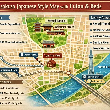 Asakusa Japanese Style Stay With Futon & Beds-2