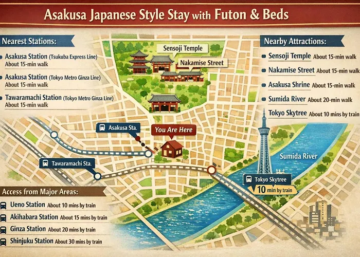 Asakusa Japanese Style Stay With Futon & Beds